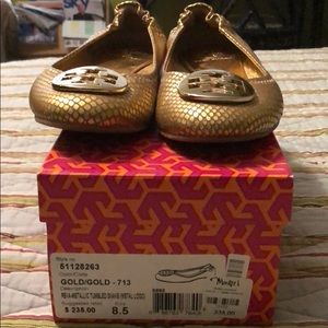 Gold Tori Burch flats